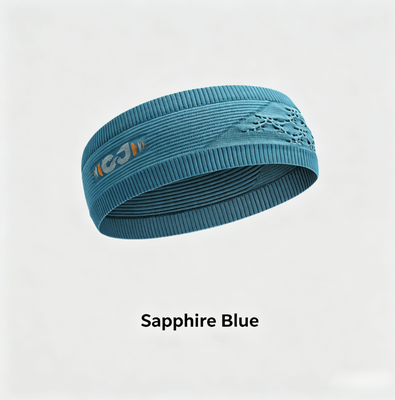 Market Central Sports Headband Sweat Wicking Breathable Running Hair Band For Gym Yoga Cycling Fitness blue
