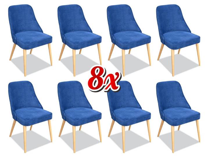 JVmoebel Esszimmerstuhl Elegantes blaues Set mit hochwertigen Holzstühlen für modernes Wohnen, Made in Europa