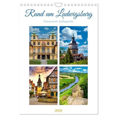 Rund um Ludwigsburg (Wandkalender 2026 DIN A4 hoch), CALVENDO Monatskalender
