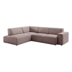 Portobello Ecksofa Halifax Cord Rosa Altrosa