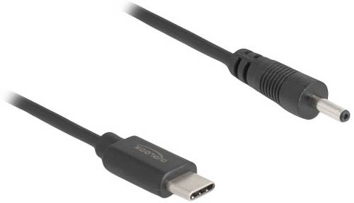 Delock USB-Ladekabel USB-C Stecker, DC Stecker 3,0mm 0.27m Schwarz 85403