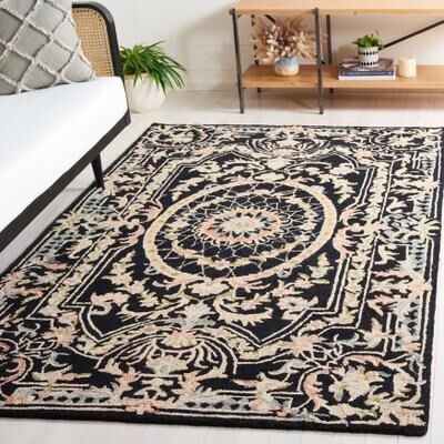 SAFAVIEH Handmade Aubusson Veena Traditional Oriental Medallion Wool Rug