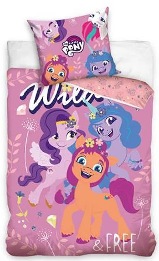 My Little Pony Young & Wild dekbedovertrek voor kinderen, Katoen, 140 x 200 cm + 70 x 90 cm