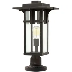 Elstead Lighting, Gartenbeleuchtung, Manhattan Aussen-Stehleuchte E27 Ölgeriebene Bronze IP44 (E27, IP44)