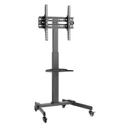 EFB ICA-TR21L TV Trolley für LCD LED TV 32-55”, schwarz, mit Ablage ICATR21L