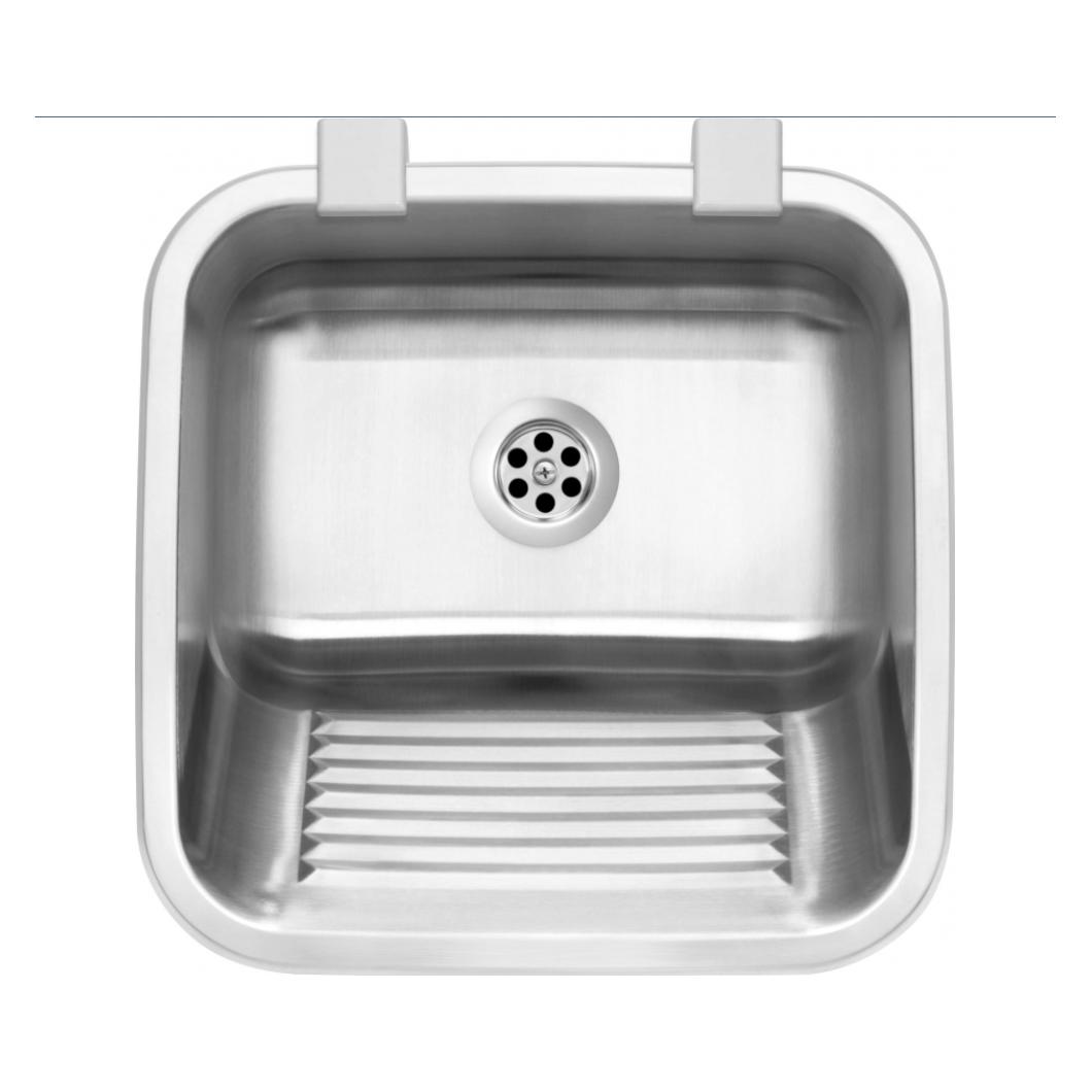 Deante 1 bowl economical sink - recessed or wall-mounted (Aufsatzspülbecken, 45 cm, 45 cm) (ZYK 010A)