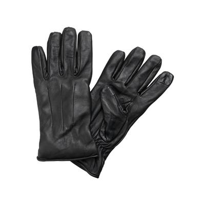 Lederhandschuhe JACK & JONES, Herren, Gr. S/M, schwarz, Ziegenleder, unifarben, Handschuhe