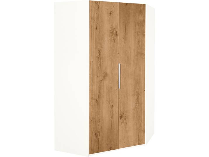 Eckkleiderschrank WIMEX Level by fresh to go , weiß (weiß, plankeneichefarben), H:216cm, Schränke, Eckkleiderschrank