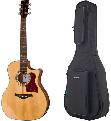 Harley Benton Custom Line CLG-48CE Wi Bundle Natur Hochglanz