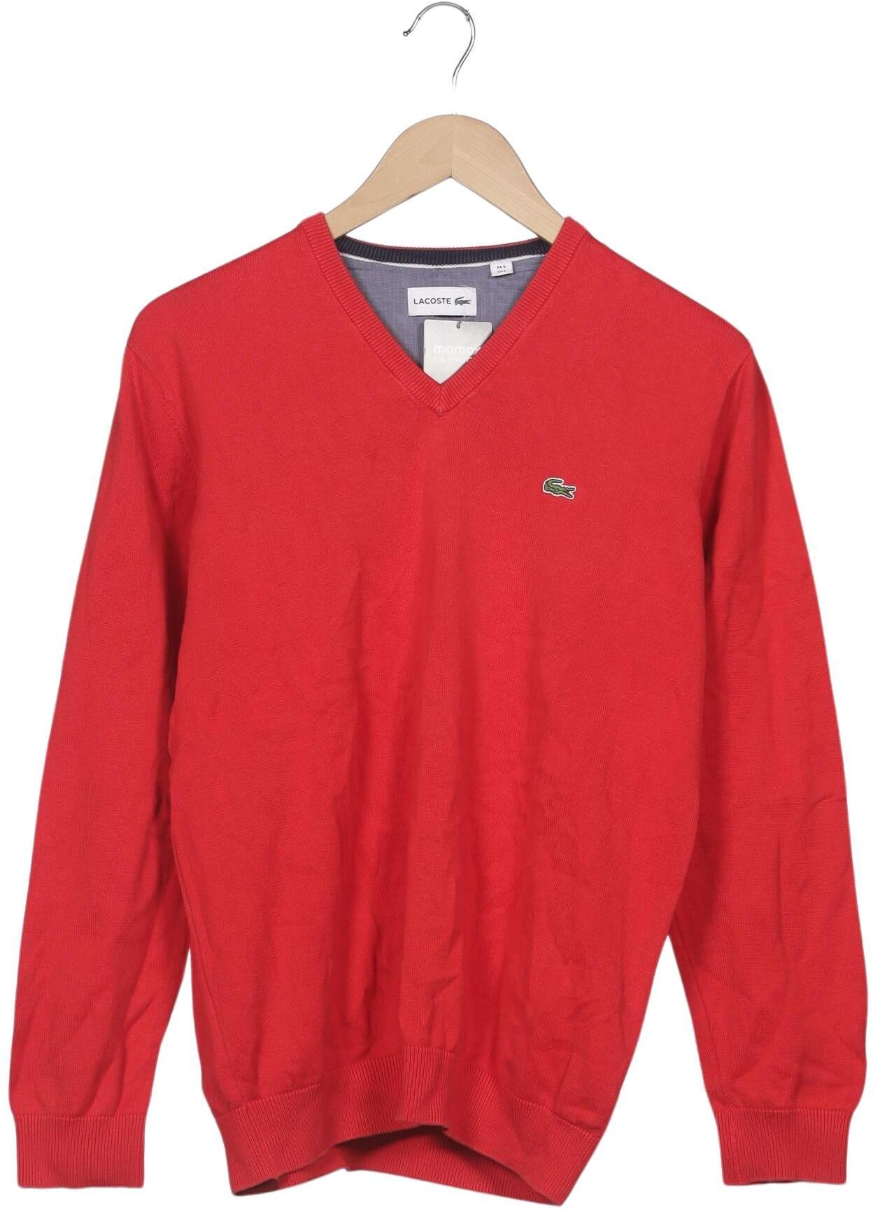 Lacoste Herren Pullover, Rot, Gr. L, Baumwolle - Second Hand