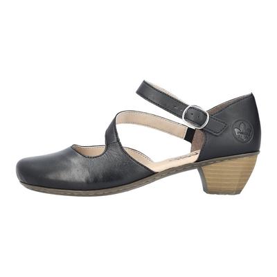 Pumps RIEKER, Damen, Gr. 41, schwarz, Leder, Synthetik, festlich, Schuhe Pumps, Abendschuh, Festtagsschuh,Trichterabsatz, gepolsterte Innensohle
