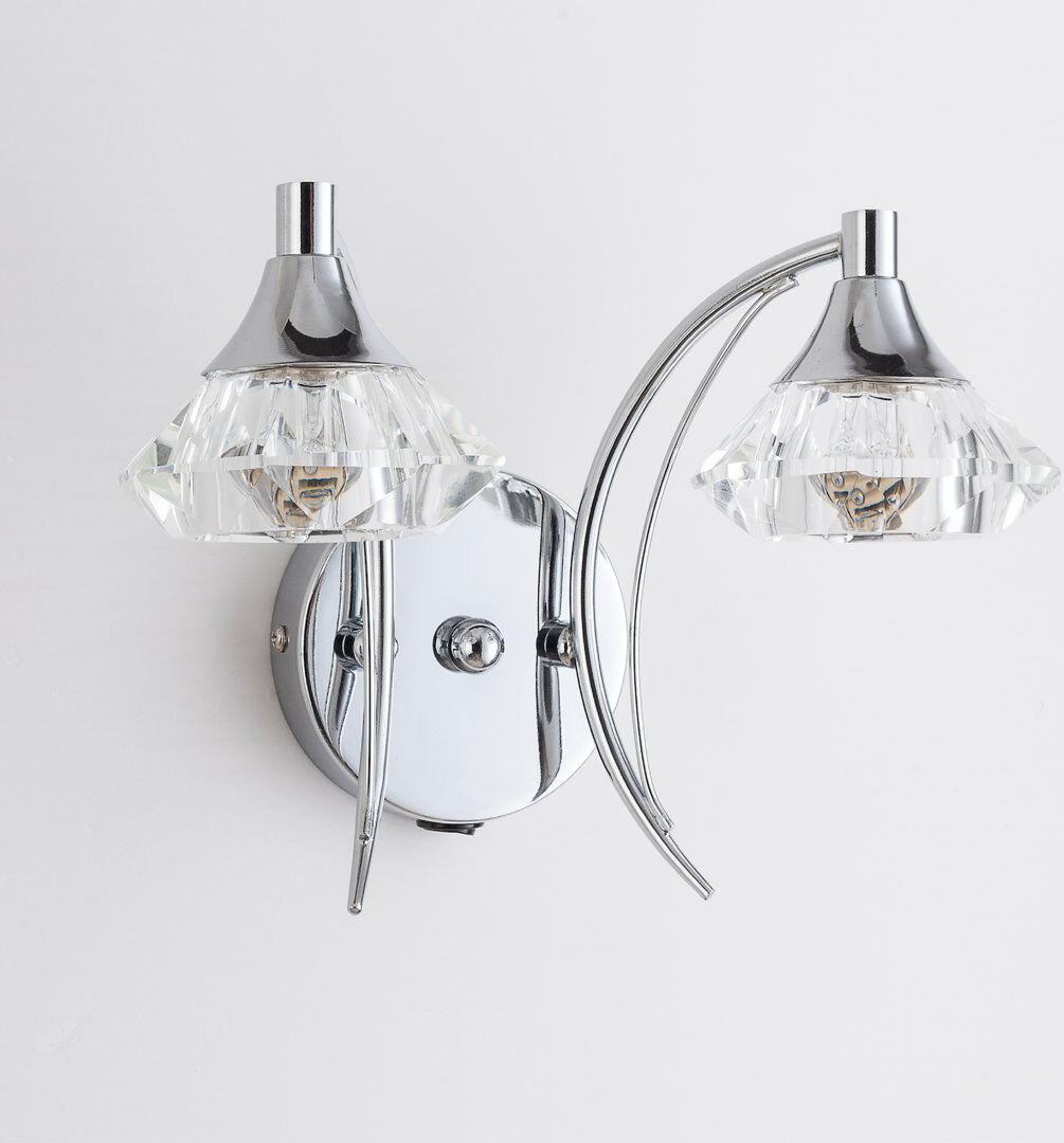 Etta Avenue Rivale Armed Sconce Polished Chrome 18.5cm H X 17cm W X 17cm D