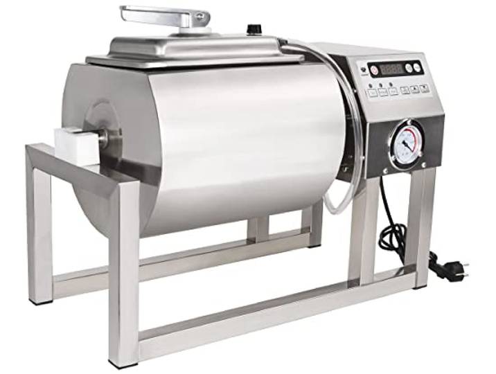 Beeketal 'FTB-18T' Gastro Vakuum Tumbler Tischgerät mit ca. 18 Liter Volumen (Max. 10 kg Fleisch), Vakuum Marinator zum schonend Mischen, Marinieren, Einsalzen und Poltern von Fleisch unter Vakuum
