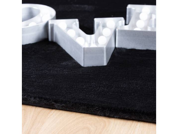 Fellteppich My Cha Cha Schwarz/Schwarz 60 x 110cm Microfaser