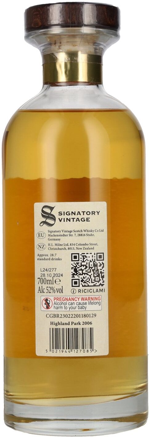 Signatory Vintage 18 Years Old HIGHLAND PARK The Decanter Collection 52% Vol. 0,7l