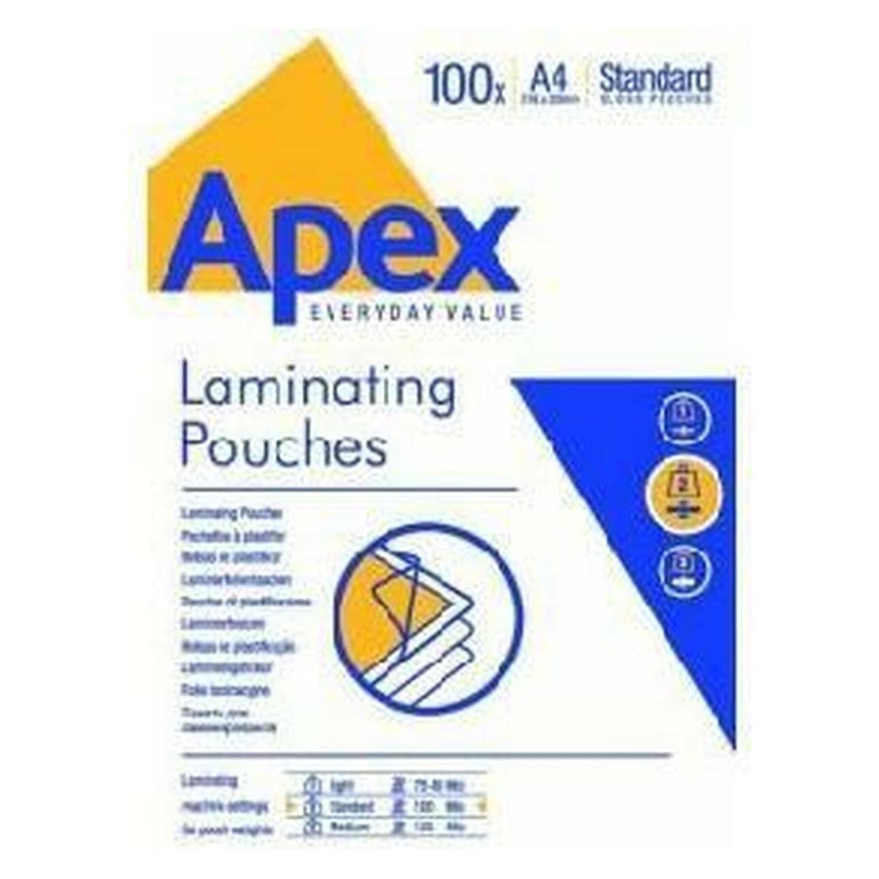 Fellowes Apex Laminierfolie Med Duty (A4, 100 Stk., 125 µm) (6003501)
