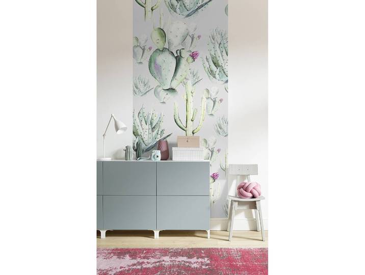 Papier peint intissé Cactus Grey 100cm