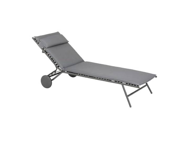 Lafuma MOBILIER - Gepolsterte Sonnenliege/Gartenliege - Miami II - BeComfort® - Grau Silver LFM5173_8901-5 Jahre Garantie