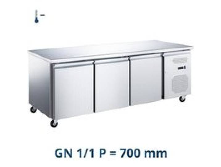 Desserte réfrigérée négative 3 portes - PESAGE MB - GN1/1 - 417 L - Inox - -18/-22°C