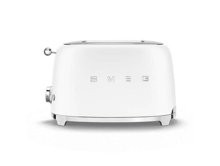 Smeg Toaster, Weiss, Metall, 31x20 cm, Krümelschublade, Auftaufunktion, Aufwärmfunktion, Schnellstoppfunktion, automatischer Auswurf nach Röstende, Bagel-Funktion, Kochgeschirr, Küchengeräte, Toaster