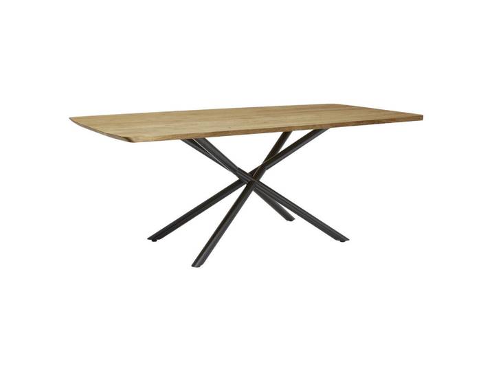 Musterring Esstisch, Wildeiche, Holz, Wildeiche, massiv, Rundrohr, 100x76x200 cm, in verschiedenen Größen erhältlich, Holzarten Gestellauswahl, Esszimmer, Tische, Esstische