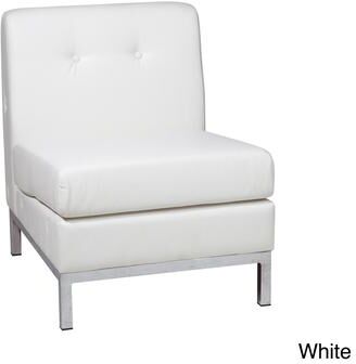Office Star Products Wall Street Faux Leather Armless Chair