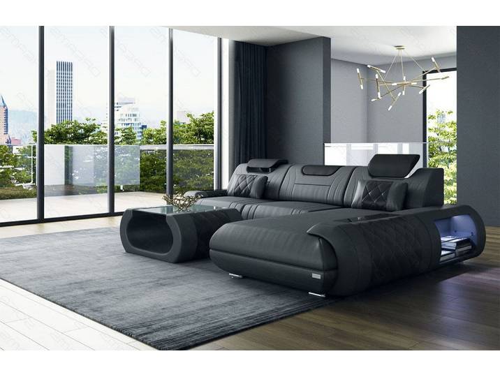 Ecksofa Rimini L-Form aus Leder