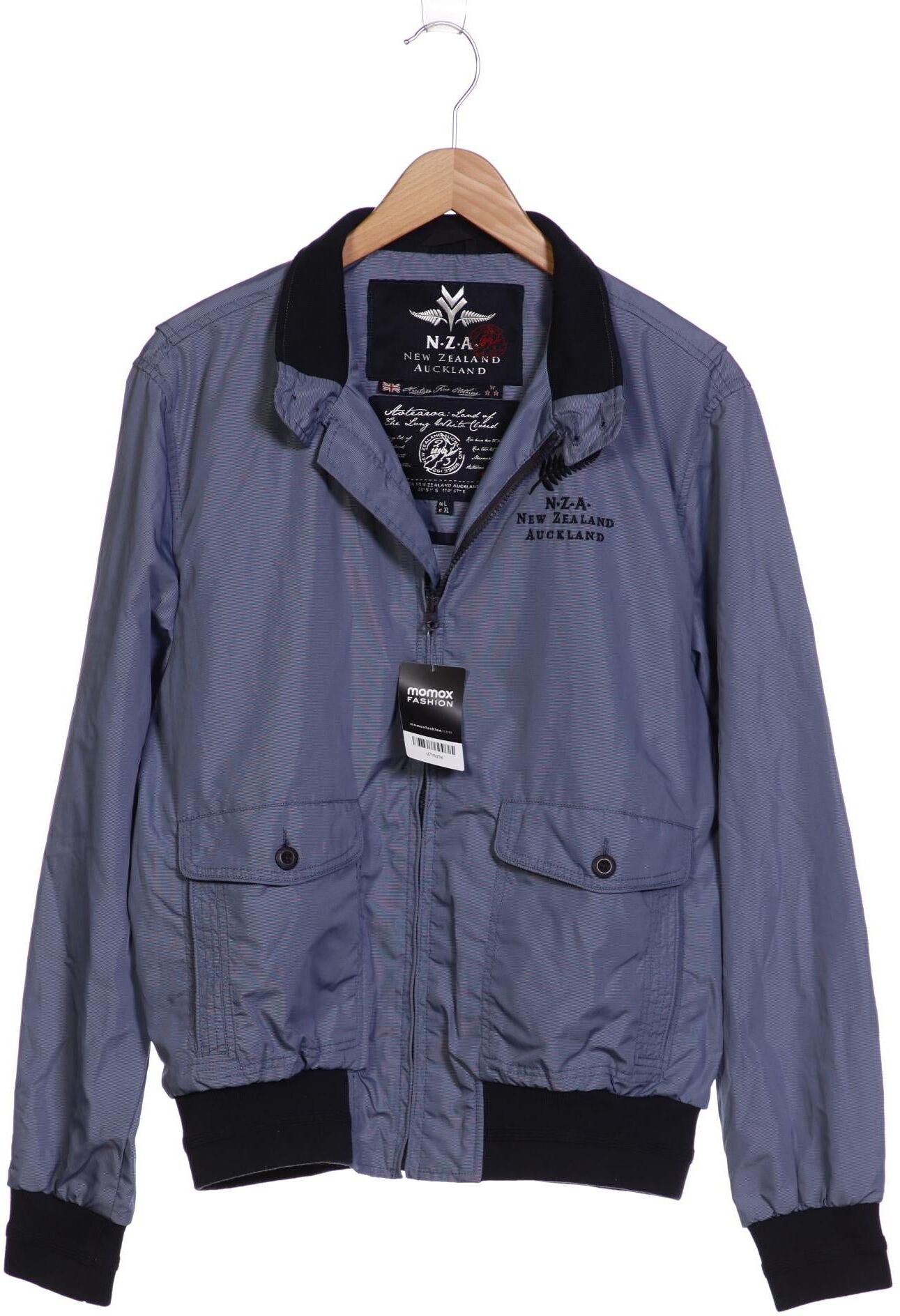 NZA NEW Zealand Auckland Herren Jacke, Blau, Gr. L, Synthetik - Second Hand