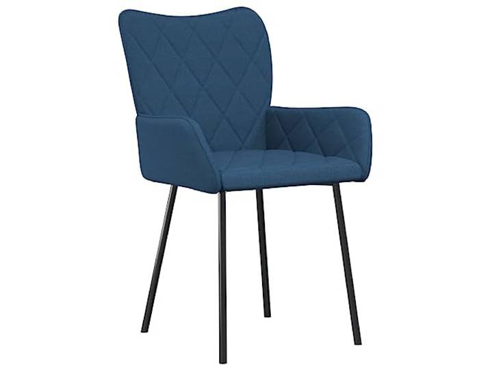 KTHLBRH Esszimmerstühle 2 Stück Blau aus Stoff Komfortabler Schaumstoff, Metallgestell, modernes Design, 110 kg Kapazität