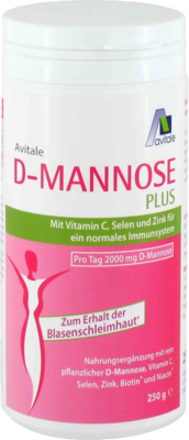Avitale GmbH D-MANNOSE PLUS 2000 mg Pulver m.Vit.u.Mineralstof. 250 g 15211381