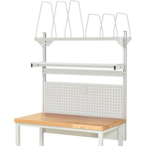 Rau System-Aufbau Komplettset 03, für Arbeitstisch/Werkbank mit Produktbreite 125 cm
