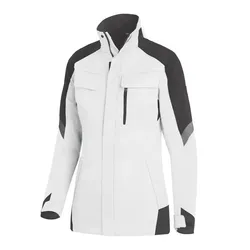Damen Arbeitsjacke "ANDREA" - XXL - weiß/anthrazit