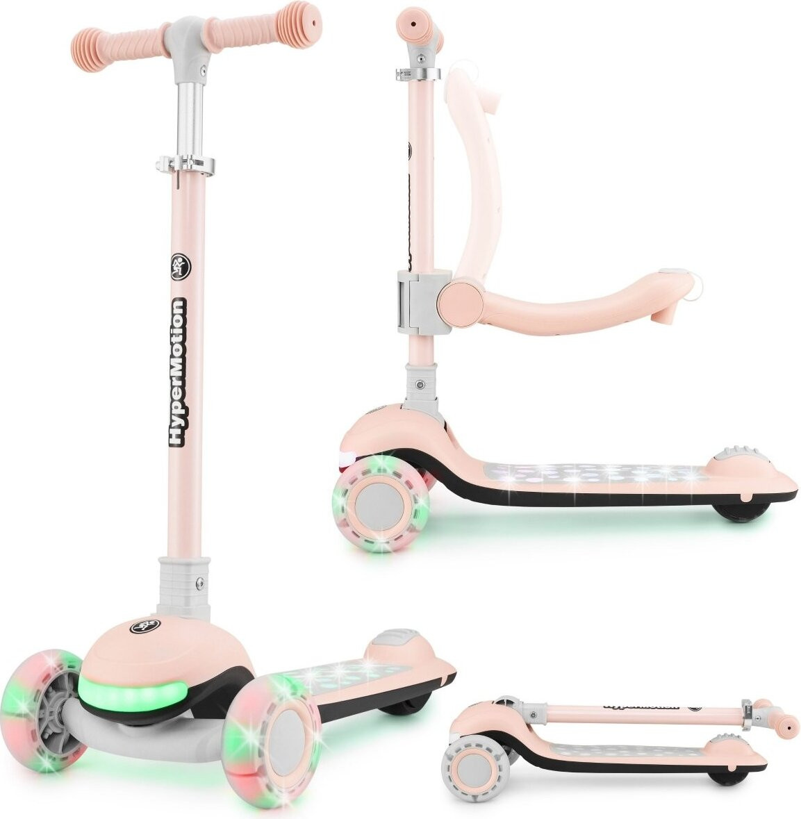 HyperMotion LUMI 3-in-1 balansfiets met verlicht platform en LED-wielen