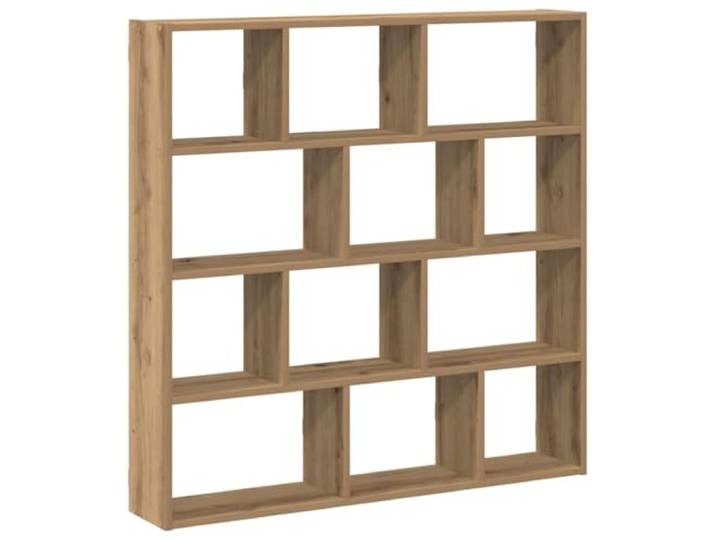 QINXIXINAIXI Würfelregal 12 Fächer Artisan-Eiche Holzwerkstoff Wandmontage,Schweberegal,12 Fächer,Artisan-Eiche,Holzwerkstoff,glatte Oberfläche,pflegeleicht