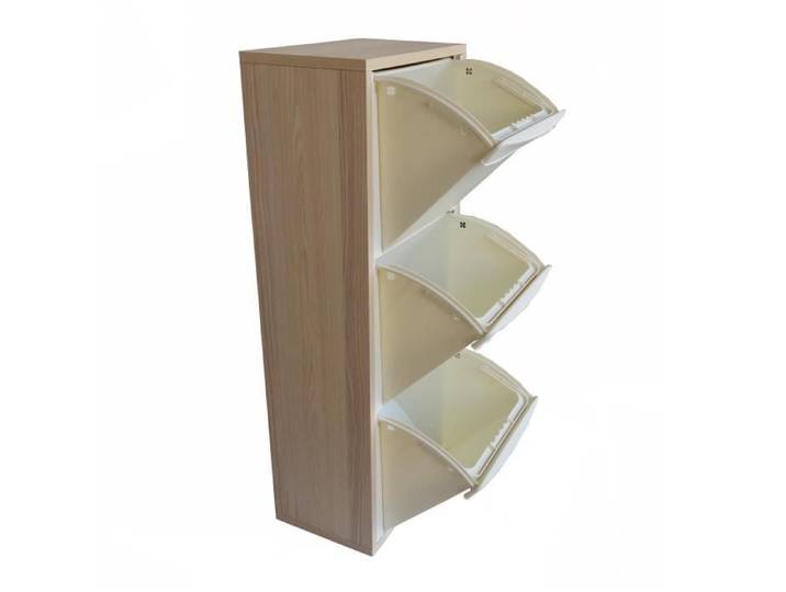 Un meuble pour le recyclage parfait pour votre organisation d'éspace.En chêne