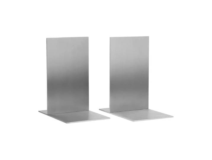 Ferm Living - Lager Buchstütze, Aluminium gebüstet (2er Set)