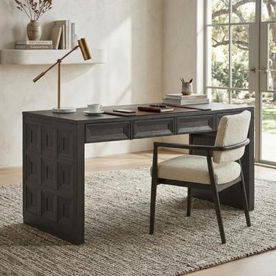 "Furniture of America Durem Modern Classic 60"" Writing Desk with Drawers and Keyboard Tray"