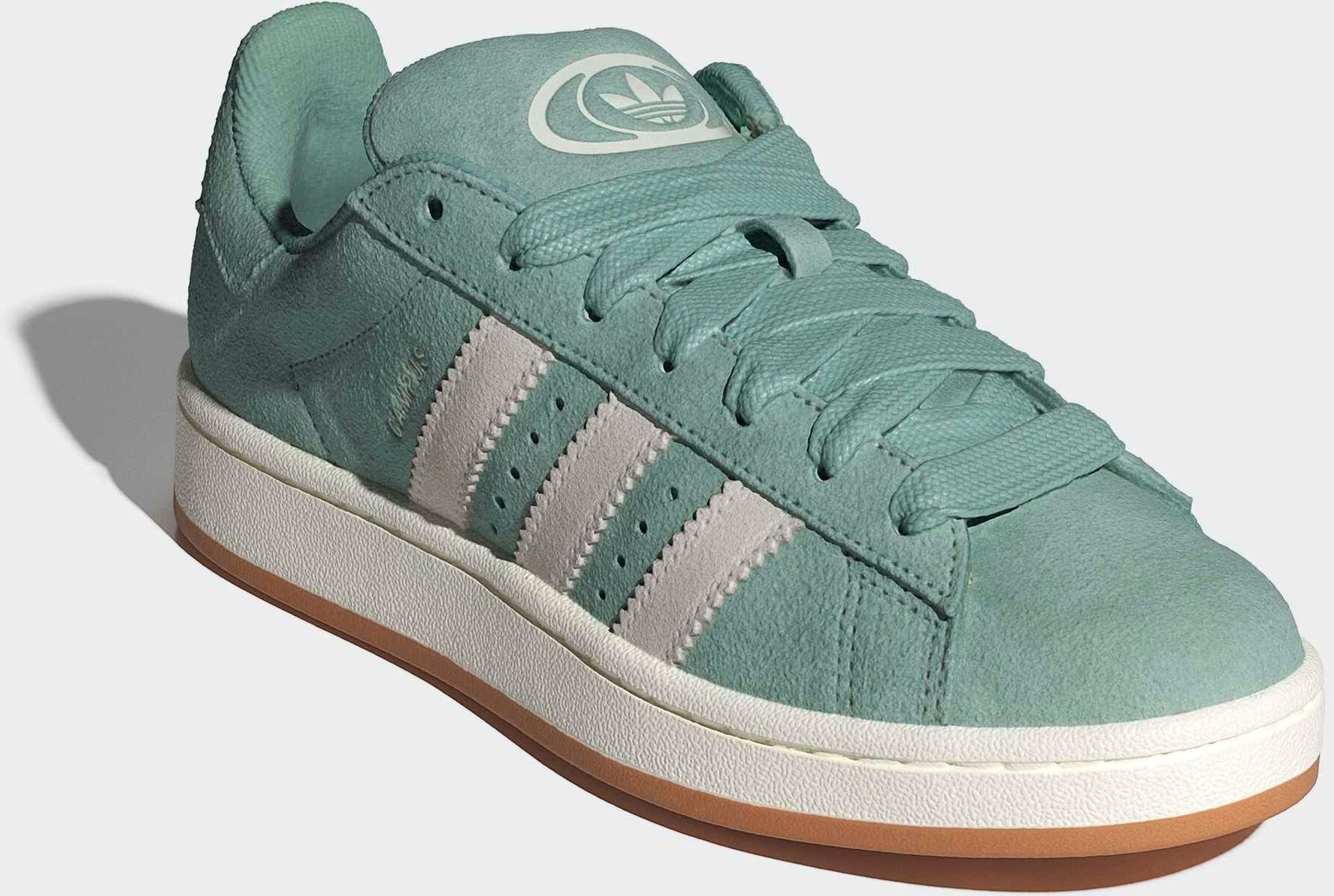 Sneaker ADIDAS ORIGINALS "CAMPUS 00S", Damen, Gr. 38, grün (hazgrn, sanftes weiß, hazgrn), Leder, Schuhe Sneaker hazgrn, sanftes weiß, hazgrn 38