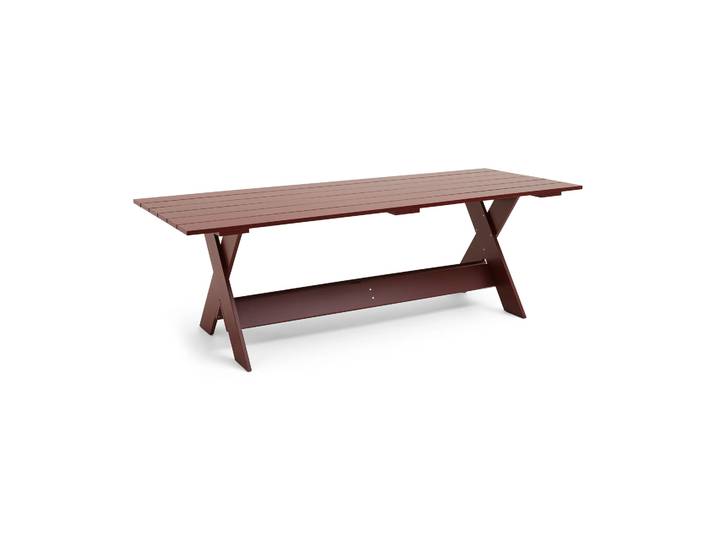 HAY Crate Dining Table Tisch 180x89,5 cm Kiefernholz lackiert Iron red