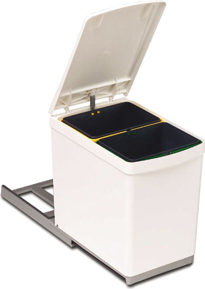 mauri renzo 283 Pattumiera Sottolavello Estraibile Cucina Contenitore Bidoni Rifiuti 2 In 1 Sottolavello Capacità In Litri 15 - Linea 280 - 283