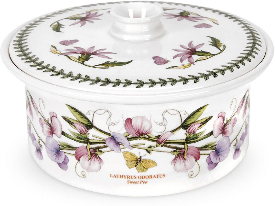 Portmeirion, Botanic Garden - 1.7L Ceramic Round Casserole White 1.7L