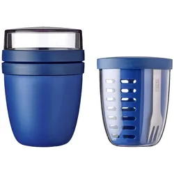 Mepal Ellipse Lunchpot mit Fruitpot, Lunchbox, Blau