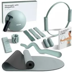 NEOLYMP Pilates Set für Zuhause Inkl. Geschenkverpackung & E-Book, Größe Pro Sky Blue in Bunt Bunt