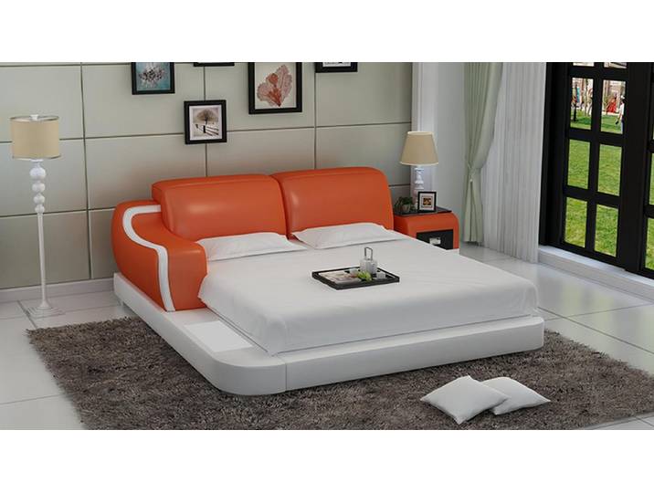 Xlmoebel, Wasserbett Leder Polsterbett LB8803 mit modernem Design und hohem Komfort, (Wasserbett LB8803), Hergestellt in Europa