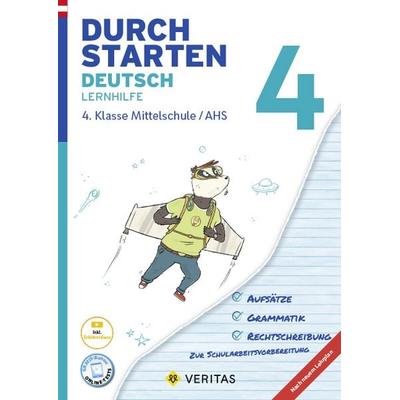 Durchstarten Deutsch 4. Klasse Mittelschule/AHS Lernhilfe, Taschenbuch von Jutta Hofer,Vera Igler, VERITAS Verlags- und Handelsgesellschaft m.b.H.,