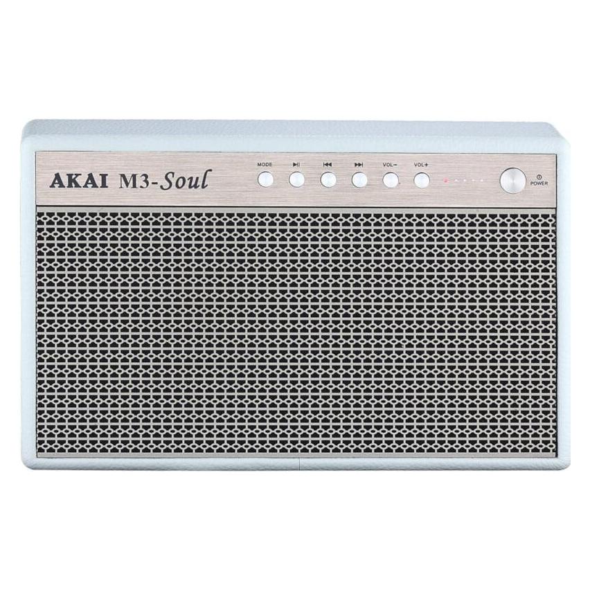 INNE Akai M3 Soul Weisser Tragbarer Bluetooth-Lautsprecher Im Retro-Stil (15 h) (M3SOULWHITE)