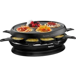 Tefal Crpes Party RE320812, Racletteofen, Schwarz