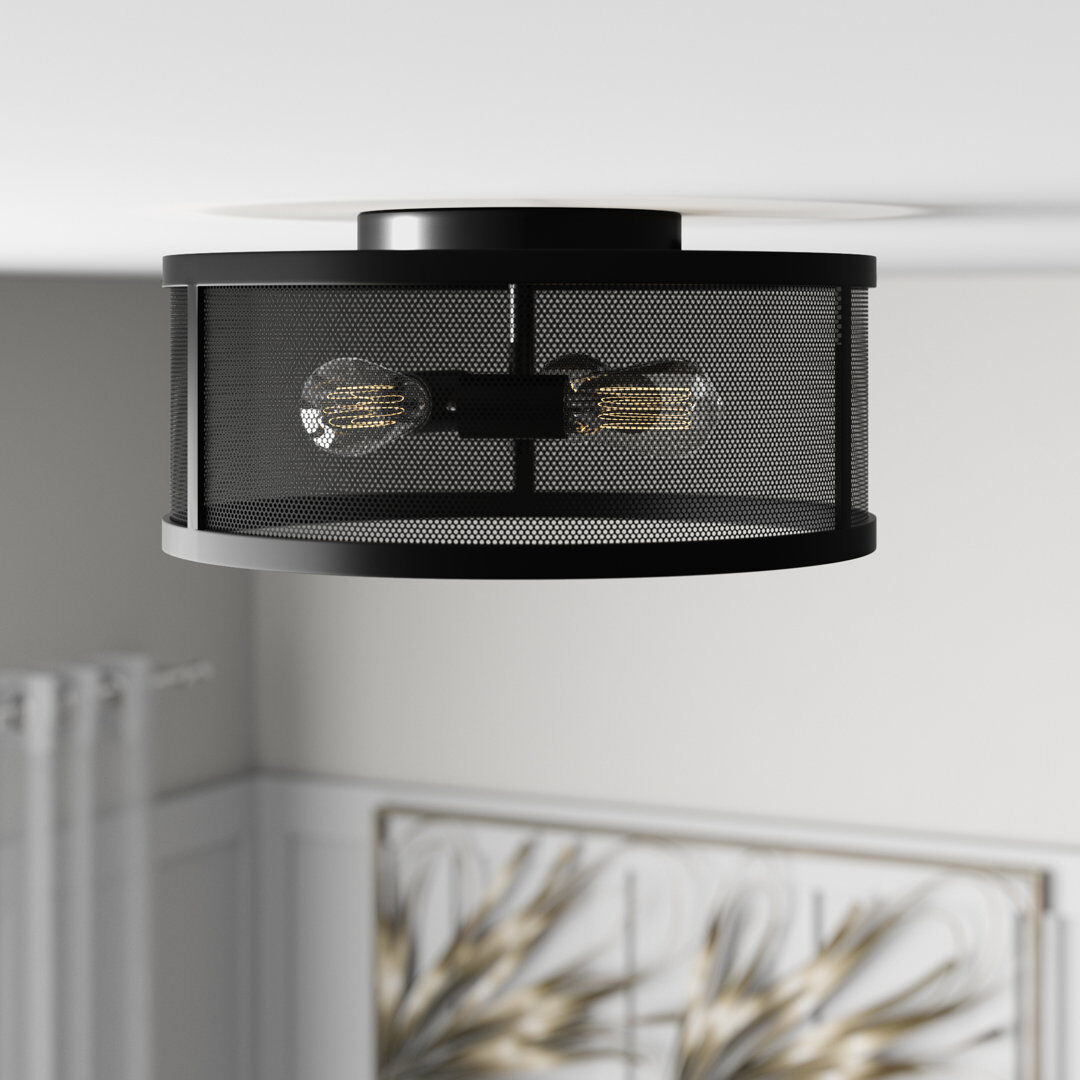 Trent Austin Design Victorville Semi Flush Mount Black 45cm W X 45cm D