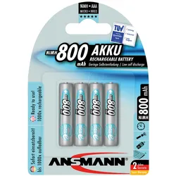 ANS MAXE 4XAAA - maxE, NiMh Akku, AAA (Micro), 800 mAh, 4er-Pack