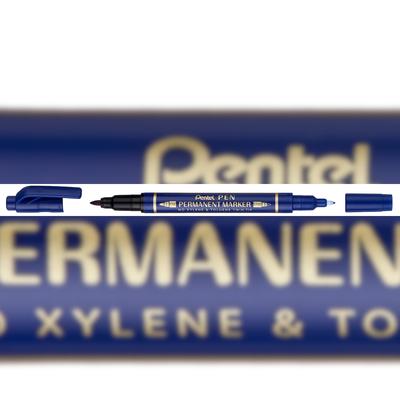 Pentel Permanent-Marker Pen, Doppelspitze, blau